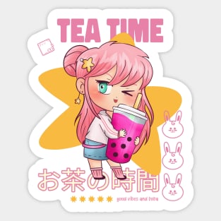 Tea Time Boba Sticker